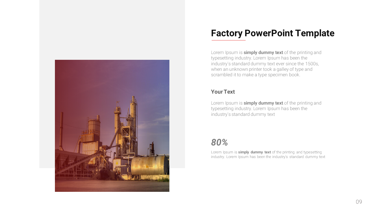 Free - Factory PowerPoint Presentation Template Slides